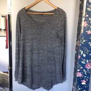 Flouncy Sparkly 💎 Gray Sweater